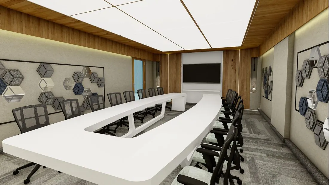 IIBS — Boardroom, 3D render (design visualization)